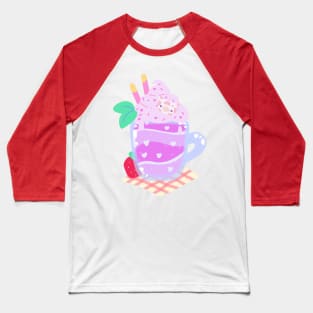 Strawberry Cow Shake Baseball T-Shirt